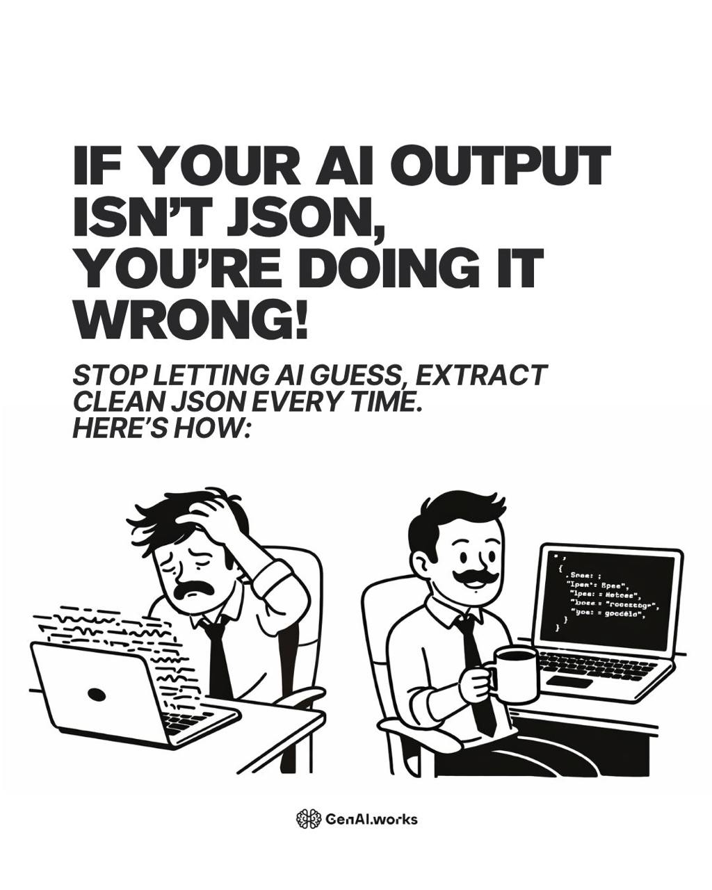 If your AI output isn't JSON you're doing it wrong, GenAI.Works post