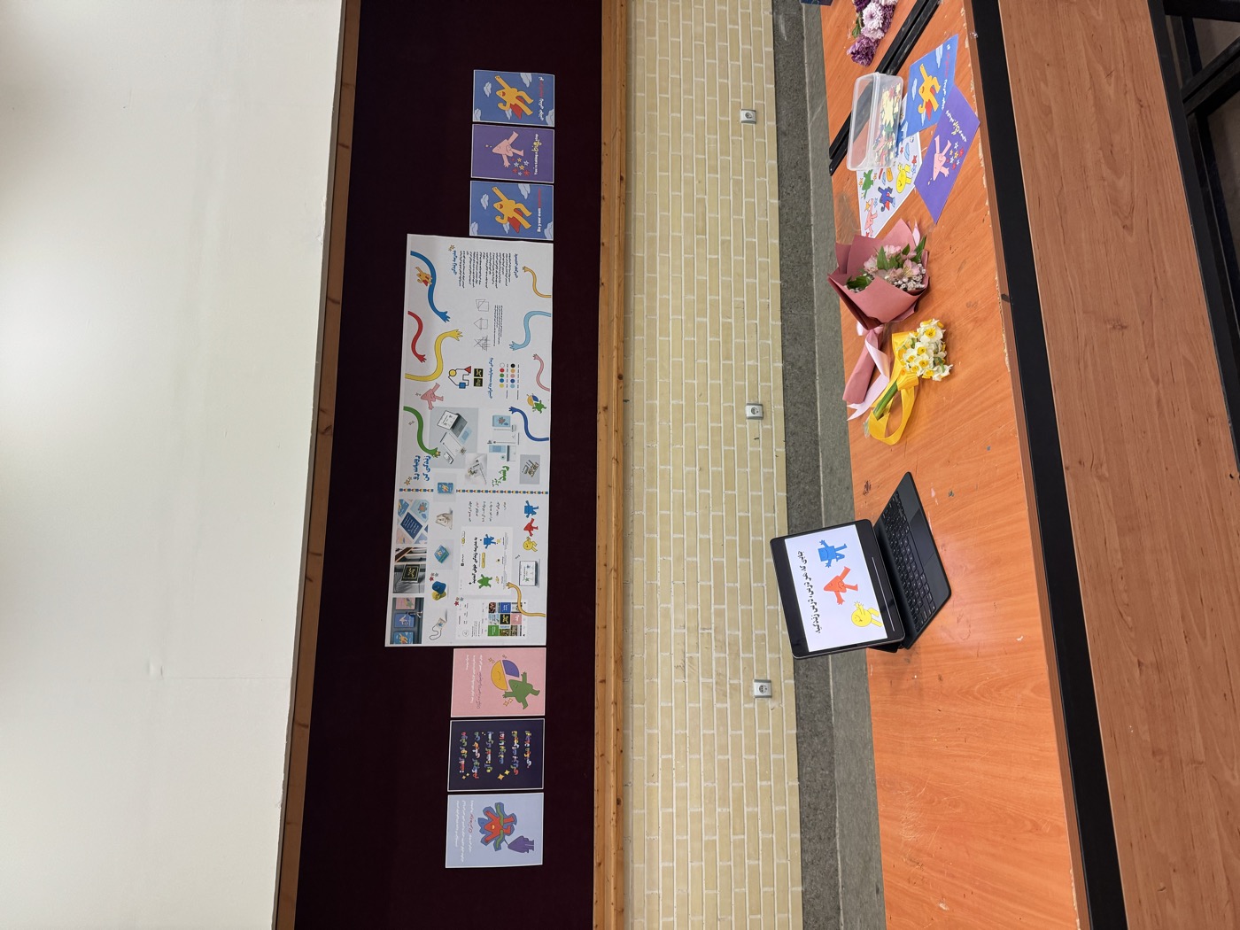 An art exhibition display featuring Jasmine Bahrami's work